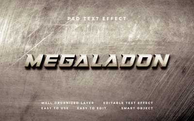Megaladon Photoshop texteffekt