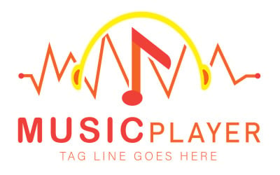 Modello di logo del lettore musicale - Modello di logo musicale