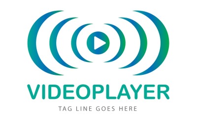 Plantilla de logotipo de reproductor de video - Logotipo de video