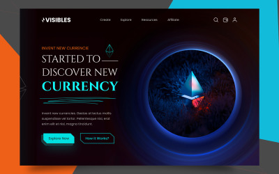 Section 01 du héros du site Web Crypto