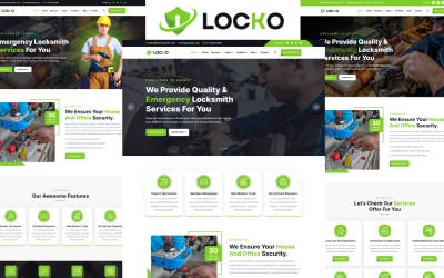 Locko - HTML5-sjabloon voor slotenmakerservice