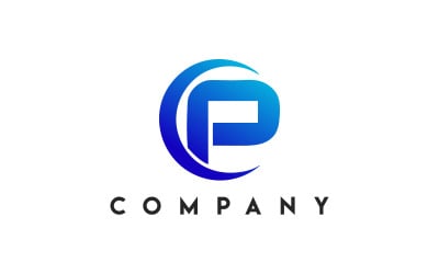 Logo puissant, modèle d&amp;#39;icône de logo lettre P