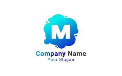 MegaColor Logo, літера M, шаблон логотипу Modern Letter
