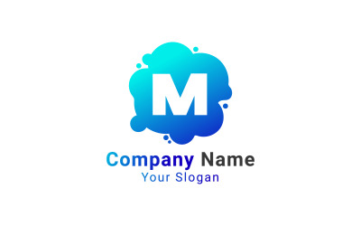 MegaColor Logotyp, M Letter, Modern Letter Logo Mall