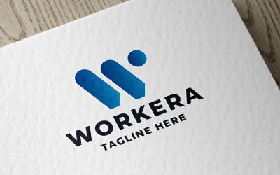 Workera Letter W Pro-logo sjabloon