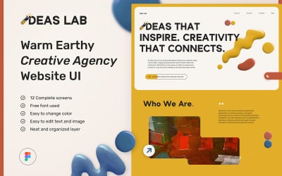 Idea lab – warm earthy creative agency website