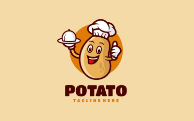 Logo de dessin animé de mascotte de pomme de terre