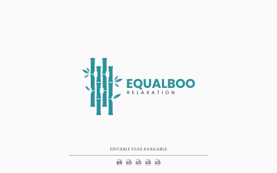 Style de logo de silhouette de bambou