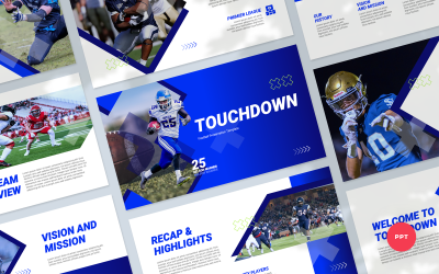 Touchdown - PowerPoint-mall för fotbollspresentation