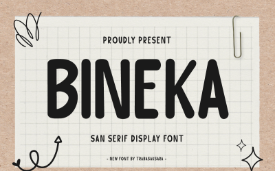 Bineka - Police d&amp;#39;affichage San Serif
