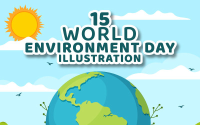 15 Día Mundial del Medio Ambiente Ilustración