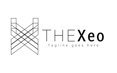 Diseño de logotipo real de letra X