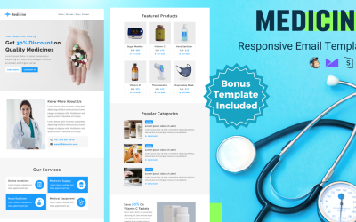 Medicin - Mall för e-postnyhetsbrev