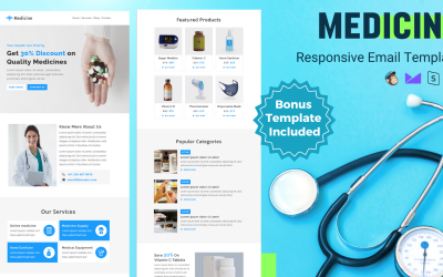 Medicína - E-mailová šablona newsletteru