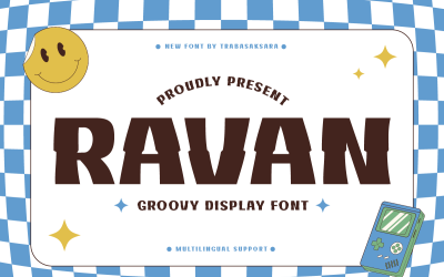 Ravan - Groovy weergavelettertype