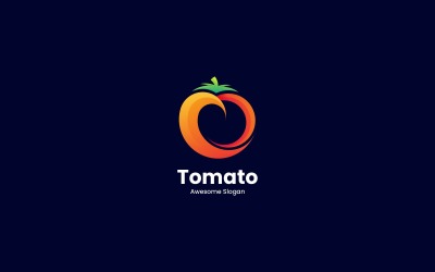 Томатный градиент логотип стиль 1