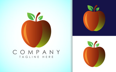 Abstrakt äppellogotyp tecken symbol3