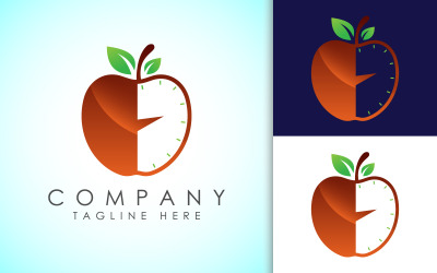 Apple diet logotyp design vektor