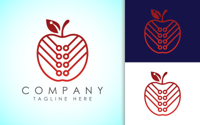 Apple technologie logo vector ontwerp template2