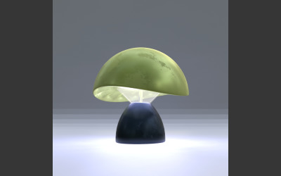Candeeiro de cogumelo em plástico