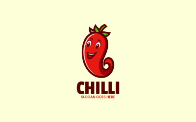 Chili Maskot Çizgi Film Logosu