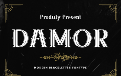 Damor Font - Modern Serif Blackletter Font