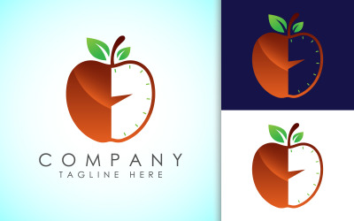 Elma diyeti logo tasarım vektörü