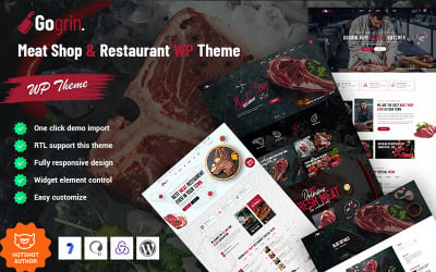 Gogrin - 肉店和餐厅 WordPress 主题