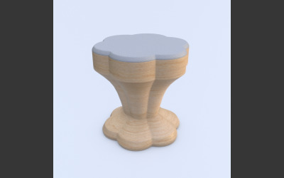 Krzesło Curvy wykonane z drewna i skóry