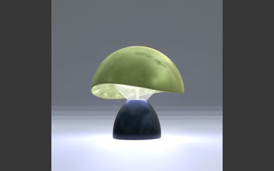 Lampe champignon en plastique