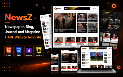 NewsZ - Plantilla HTML para sitios web de periódicos, blogs, revistas y publicaciones periódicas.