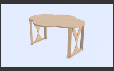 Облачный стол из дерева