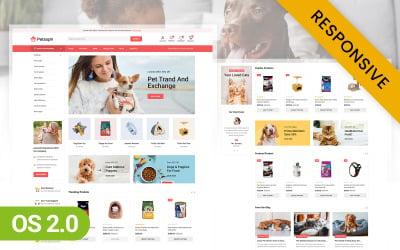 Petsoph - Магазин кормов и аксессуаров для домашних животных Shopify 2.0 Адаптивная тема