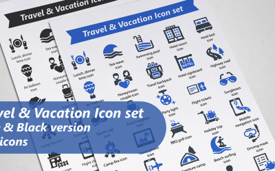 Reisen und Urlaub-Icon-Set