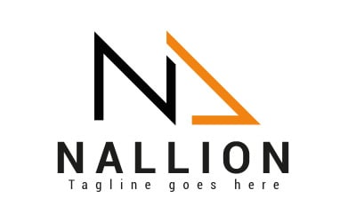 Bokstaven N och A logotypdesign