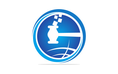 Marca de design de logotipo de leilão on-line global