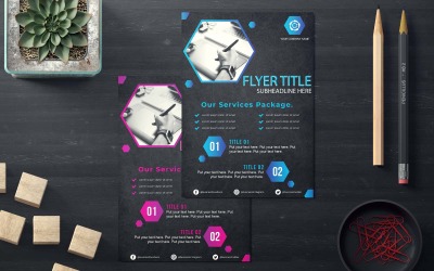 NEUES professionelles und modernes schwarzes Flyer-Design – Corporate Identity