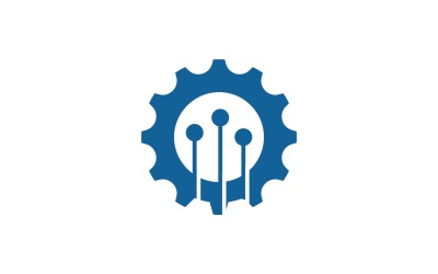 Vettore di progettazione del logo del simbolo della macchina dell&amp;#39;ingranaggio v2