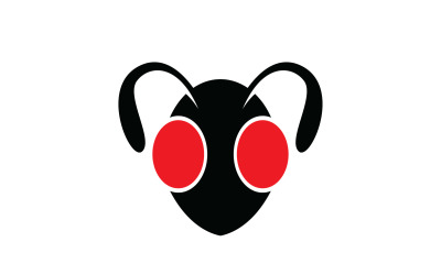 Ant hoofd dieren logo vector v7