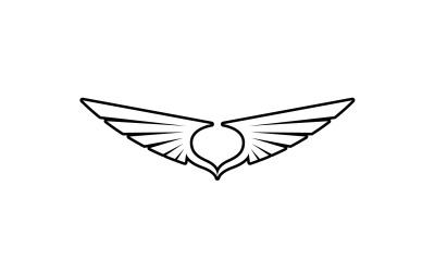Czarne skrzydło ptak sokół wektor logo v19