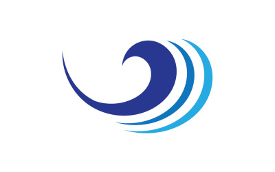 Design des Strandwasserwellenlogos Firmenlogo v21