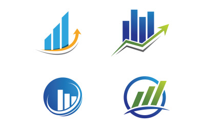 Design gráfico de vetor de logotipo de finanças de negócios v30