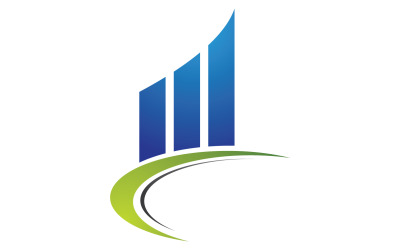 Design gráfico de vetor de logotipo de finanças de negócios v9