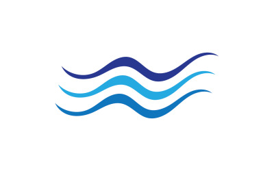 Logo de l&amp;#39;entreprise de conception de logo de vague d&amp;#39;eau de plage v7