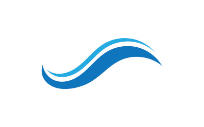 Logo della società di design del logo dell&amp;#39;onda d&amp;#39;acqua della spiaggia v12