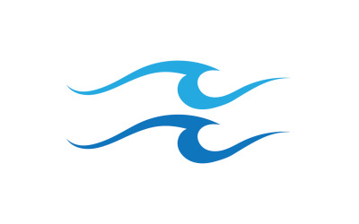 Logo firmy projektującej logo fali wody na plaży v5