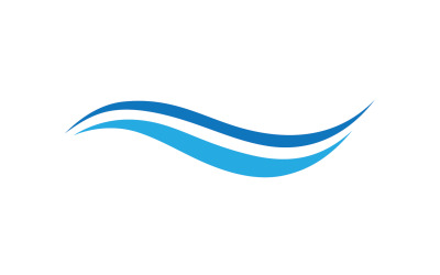 Logotipo de empresa de diseño de logotipo de onda de agua de playa v17