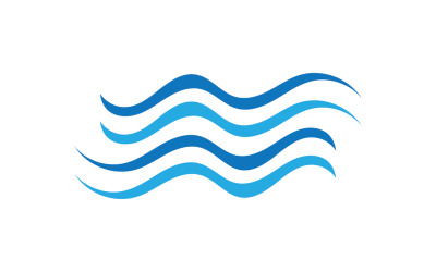 Logotipo de la empresa de diseño de logotipo de onda de agua de playa v3