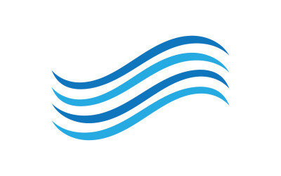 Logotipo de la empresa de diseño de logotipo de onda de agua de playa v4