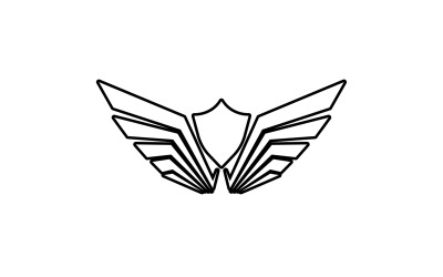 Schwarzflügel-Vogelfalke-Logo-Vektor v11